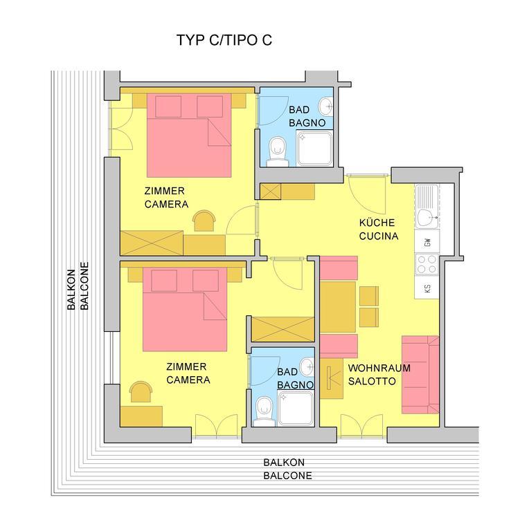 Residence Pichlerhof Rasun di Sopra Bilik gambar